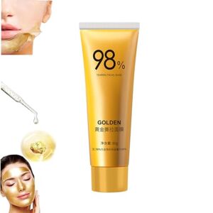 Generic Gold Foil Peel-Off Mask, Peel-Off Anti-Wrinkle Face Mask, 98.4% Golden Peel Off Mask, Gold Face Peel Anti Wrinkle Anti Aging Facial Mask, Moisturises, Reduces Fine Lines, 80g (1pc)