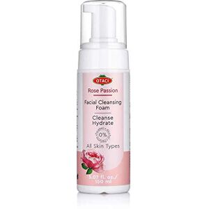 OTACI Gentle Cleansing Foam for Sensitive & All Skin, with Damascus Rose and Organic Aloe Vera, Naturally Vegan