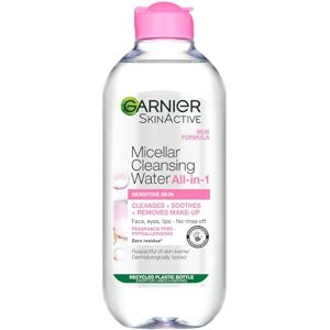 Garnier Micellar Cleansing Water, Gentle face Cleanser & Makeup Remover, Fragrance-Free, Vegan Formula, Suitable For All Skin Types, Even Sensitive, Skin Active, 400ml