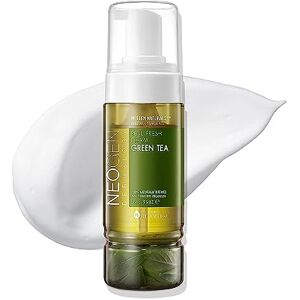 DERMALOGY by NEOGENLAB Real Fresh Foam Cleanser, Green Tea (160g) - Soothing & Hydrating Gentle Cleansing Foam with Real Green Tea, Vegan - Korean Skin Care