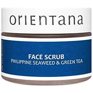 Orientana - Face Gel Scrub Philippine Seaweed & Green Tea Aloe Vera & Apricot Vegan Anti Acne Gentle Facial Exfoliator For Women Moisturising Exfoliating Oily & Combination Skin - 50g