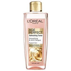 L'ORÉAL L'Oreal Paris Age Perfect Smoothing and Anti Fatigue Vitamin C Refreshing Toner, Black, 200 ml (Pack of 1)