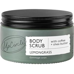 UpCircle Exfoliating Coffee Body Scrub with Lemongrass 220ml - Sea Salt, Shea Butter + Coconut Oil - Exfoliates Your Skin + Improves Circulation - Natural, Vegan Exfoliator For Soft, Smooth Skin