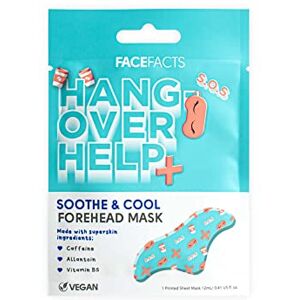 Face Facts Hangover Help Printed Forehead Mask Soothe & Cool 1 Mask