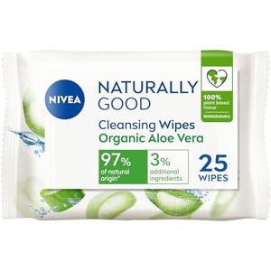 NIVEA Biodegradable Naturally Good Wipes (25 Wipes), Biodegradable Wipes Made from 100% Plant Fibres, Natural Make-Up Wipes, Face Wipes Makeup Remover