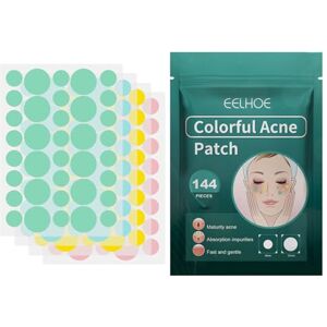 Avejjbaey 144pcs Colorful Acnes Removal Pimple Patches Treatments Pimple Acnes Concealer Face Spots Scars Care Treatments Sticker Blemish Patches