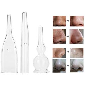 ZJchao Blackhead Removal Glass Pipes for Face Cleanser Beauty Machine Vacuum Accessories, Absorbing Deeply Embedded Dirt, Grease and Impurities, 3pcs Professional and Home Use