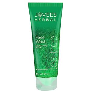 Jovees Herbal Tea Tree Oil Control Face Wash For Women/Men Size: 120ml x Pack of 1 Oily and Sensitive Skin Paraben and Alcohol Free Deep Cleanses Skin Control Acne & Pimples