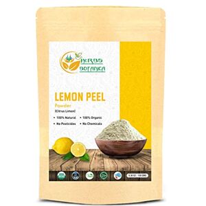 Herbs Botanica Organic Lemon Peel Powder Citrus Peel Organic 5.3 Oz /150 Gms 100% Natural, Anti Tan Face Mask, Face Pack