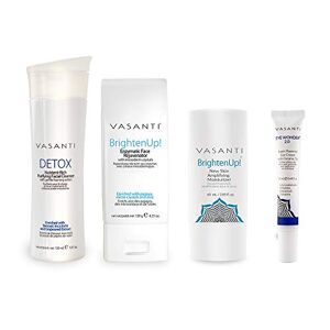 Vasanti Cosmetics Vasanti's 4-Step Skincare System - Gentle Cleansing Anti-Aging Natural Facial Skincare Kit Safe For All Skintype Including Sensitive Skin