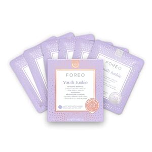 FOREO Youth Junkie Advanced Collection 2.0 UFO-Activated Facial Mask, Hydrating Facial, Antiaging, Beauty & Personal Care, Collagen & Olive Oil, All Skin Types, Dry skin with Wrinkles, 6 Pieces in pack