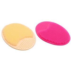 Waiecnksa 2Pcs Silicone Beauty Wash Pad Scrub Cleaning Pad Wash Facial Exfoliating Brush Cleanser Tool