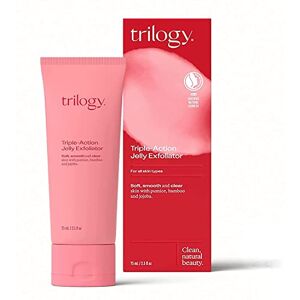 Trilogy Triple Action Jelly Exfoliator, 75 mL - For All Skin Types - Exfoliate With Pumice Bamboo & Jojoba - Made in New Zealand