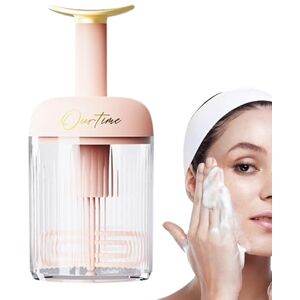 Eventerde Cleanser Foamer - Transparent Manual Facial Cleanser Foamer, Push Type Rotating Foam Maker - Detachable Facial Cleansing Tools for Travel Household, Fine Foam, Deep Cleansing