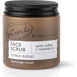 UpCircle Coffee Face Scrub - Citrus Blend For Normal + Dry Skin 100ml - Shea Butter, Coconut + Rosehip Oil - Natural, Vegan Face Exfoliator For Soft, Smooth Skin