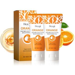 Auyuiiy Orange Exfoliating Brightening Gel, Orange Exfoliating Gel Scrub, Moisturizing Smoothing Tighten Pores, Whitening Brightening Exfoliating Peeling Gel, Pore Facial Scrub, Exfoliating Face Scrub (2PCS)