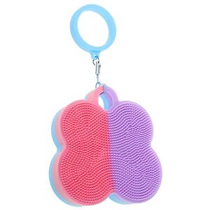 minkissy Facial Brush Face Wash Brush Silicone Pumice Stone for Feet Exfoliator Cleanser for Whiteheads Blackhead Scrubber Soft Handheld Face Scrubber Soft Brush Skin Manual Massager Nano