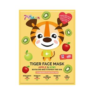 7th Heaven Tiger Sheet Face Mask Apple and Kiwi Revitalising Mask To Refresh Tired Skin