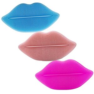 POPETPOP 3pcs Silicone Lip Brush Lip Exfoliator Face Dry Brush Rubber Face Scrubber Silicone Facial Cleansing Brush Lip Silicone Lip Scrubber Face Brush Silica Gel Miss Mini