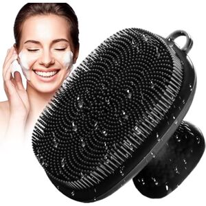 SMELEYOU Silicone Face Scrubber Soft Face Brush Manual Facial Scrubber Exfoliator Waterproof Facial Cleansing Brush Non Slip Face Brush with Handle