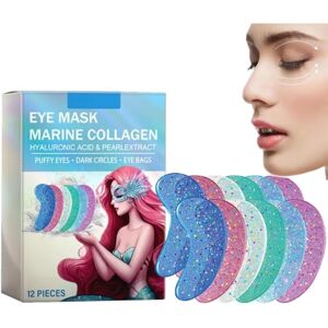 Kolarmo Eye Gels Natural Marine Collagen & Hyaluronic, Pearl Eye Masks Puffy Eyes & Dark Circles & Eye Bags, Anti Aging Under Eye Patches, Reduce Wrinkles, Face Moisturizer Treatment (1 Box)