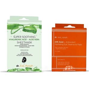 Dr. Eve_ryouth Unisex Hyaluronic Acid Aloe Vera Sheet Mask + 24k Gold Eye Pads - One Size