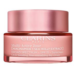 Clarins Multi-Active Glow Boosting, Line-Smoothing Day Cream All Skin Types 50mL SPF15