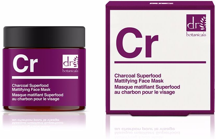 Photos - Facial Mask Dr. Botanicals Charcoal Superfood mattifying face mask 60 ml