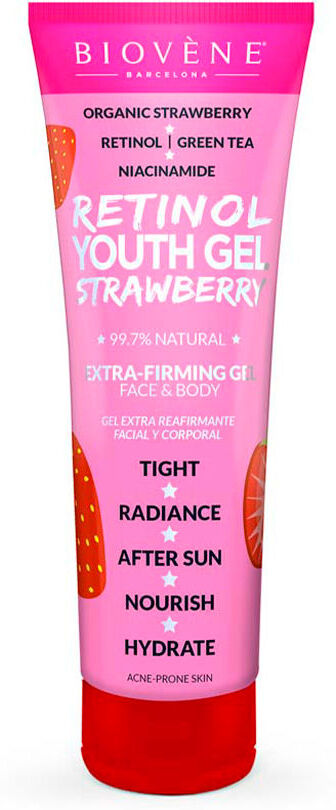 Photos - Cream / Lotion Biovene Retinol Youth Gel Strawberry extra-firming face & body 200 ml