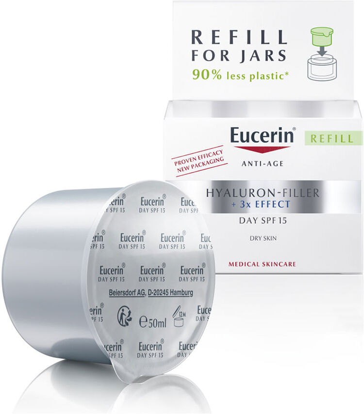 Photos - Cream / Lotion Eucerin Hyaluron Filler day dry skin SPF15 refill 50 ml 