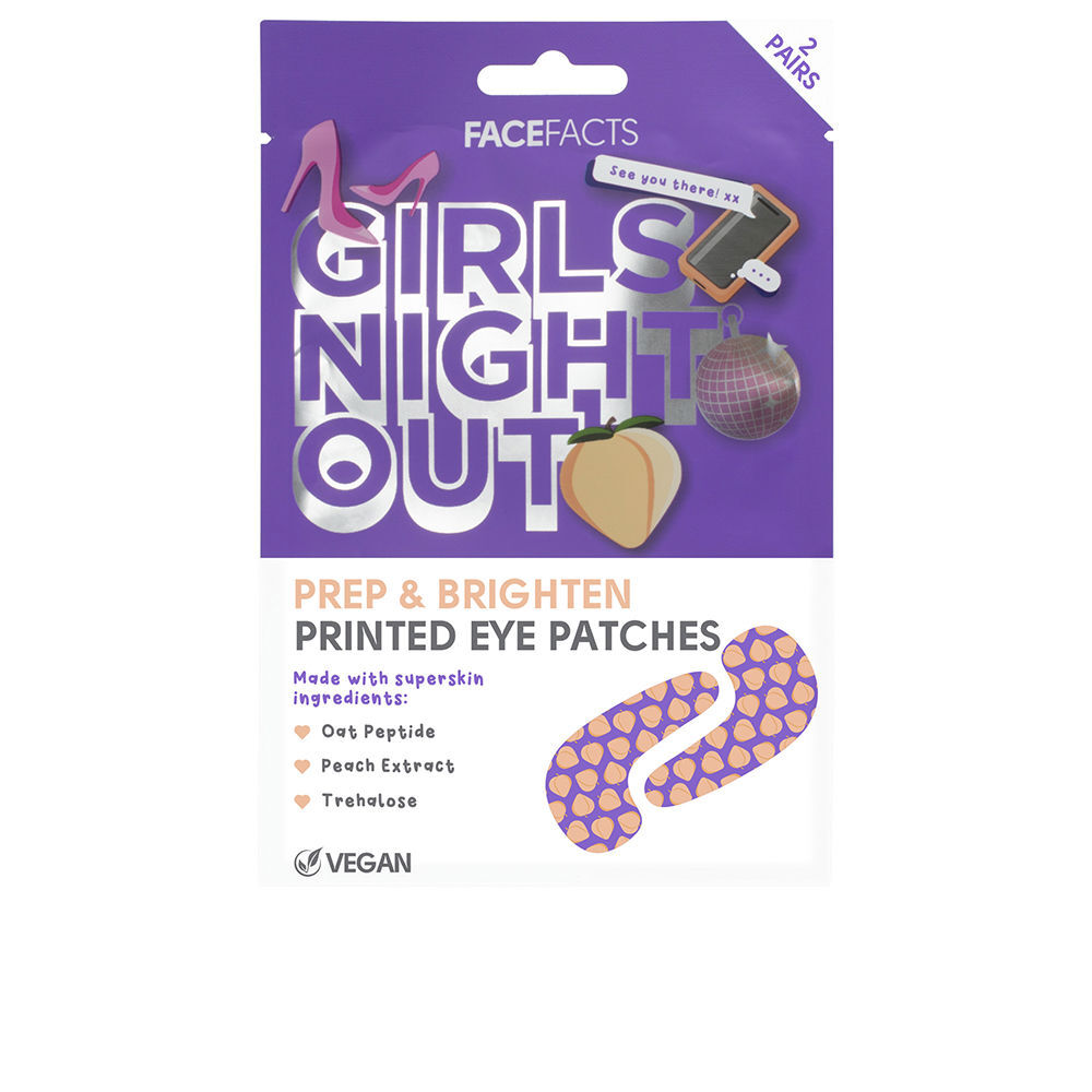 Photos - Facial Mask Face Facts Girls Night Out printed eye patches 2 x 6 ml