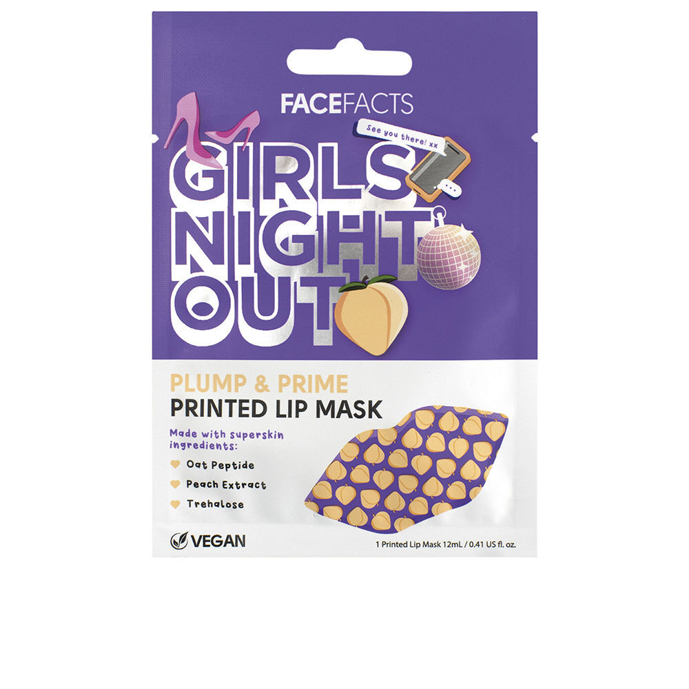 Photos - Facial Mask Face Facts Girls Night Out printed lip mask 12 ml