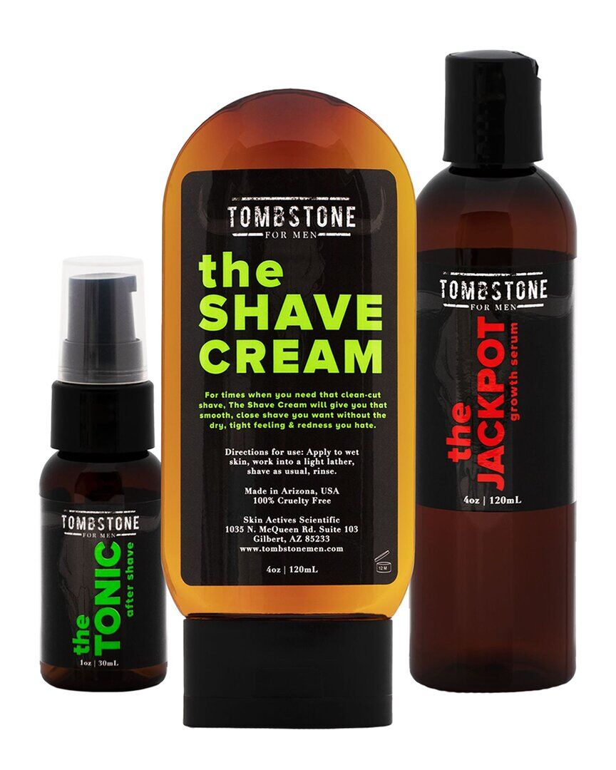 Tombstone for Men Stay Calm & Beard Care Kit - The Shave Cream, The Jackpot, & The Tonic NoColor NoSize