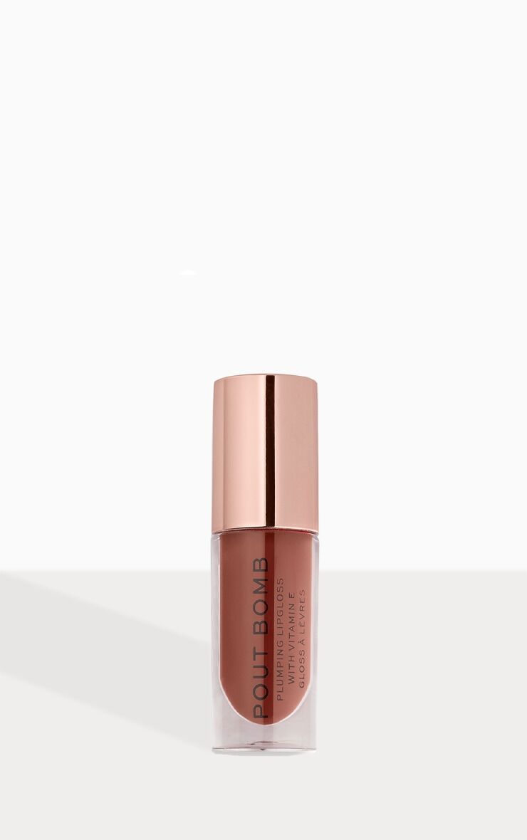 PrettyLittleThing Makeup Revolution Pout Bomb Plumping Lip Gloss Cookie  - Cookie - Size: One Size