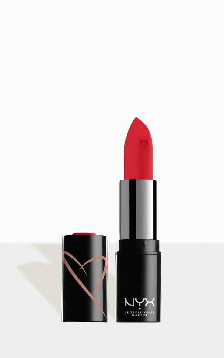 NYX PMU Shout Loud Satin Lipstick Bright Red Haute