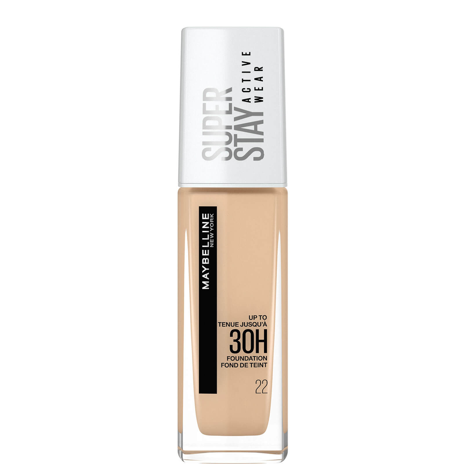 Maybelline Superstay Active Wear Full Coverage 30H Liquid Foundation with Hyaluronic Acid 30ml - 22 Light Bisque