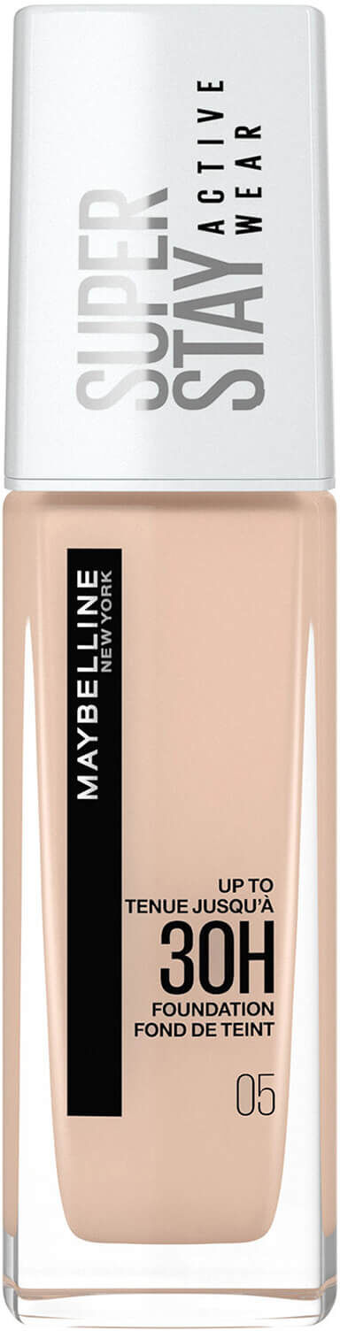 Maybelline Superstay Active Wear Full Coverage 30H Liquid Foundation with Hyaluronic Acid 30ml - 05 Light Beige