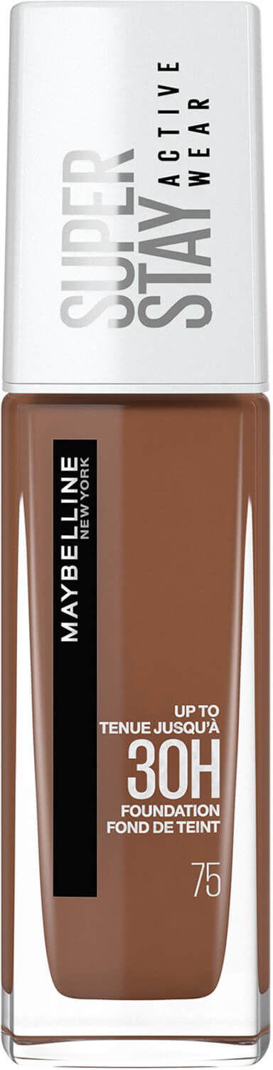 Maybelline Superstay Active Wear Full Coverage 30H Liquid Foundation with Hyaluronic Acid 30ml - 75 Mocha