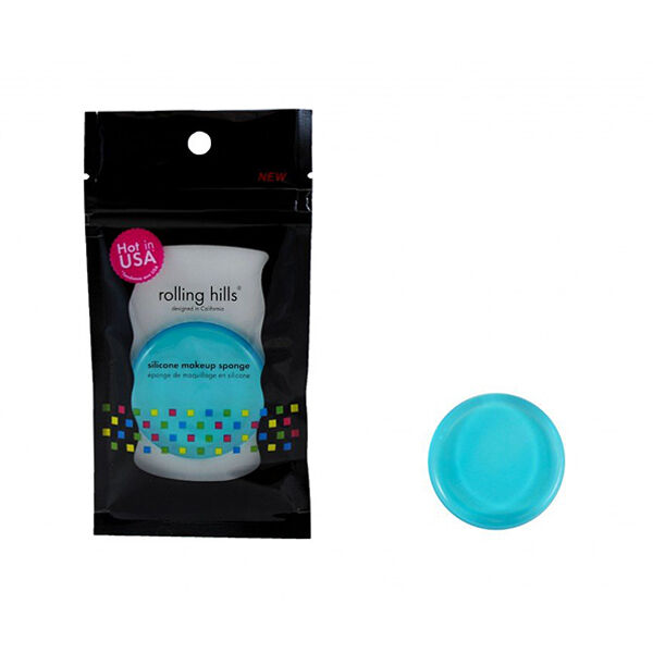 Rolling Hills Eponge de Maquillage Silicone Bleue