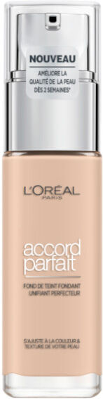 L'Oréal Paris Accord Parfait Fond de Teint Fondant Unifiant Perfecteur 1R Ivoire Rosé 30ml