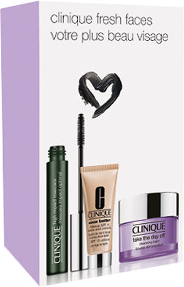 Clinique Coffret High Impact Mascara 7ml + Baume Demaquillant Take the Day Off 30ml et Fond de Teint Even Better Teinte Neutral 5ml Offert