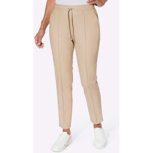 Classic Basics Lederimitathose beige  52