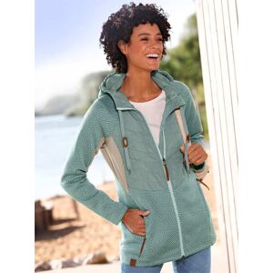 Casual Looks Strickfleecejacke kalkmint-jade-gemustert  52