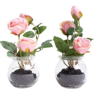 Botanic-Haus Kunstblume »Rosen im Glas« rosa Größe