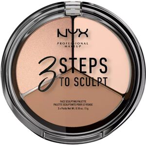 Nyx-Professional-Makeup - 3 Steps To Sculpt Face Sculpting Palette Fair,  G#298/15 G, Fair