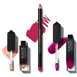 Haus Laboratories By Lady Gaga: HAUS OF COLLECTIONS   Make-Up-Set Mit Tasche, Flüssigem Lidschatten, Lipliner-Stift Und Lipgloss In 9 Sets, Vegan Und Tierversuchsfrei   3-Teiliges Spar-Set