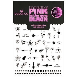 Essence PINK is the new BLACK colour-changing nail stickers Nageldesign