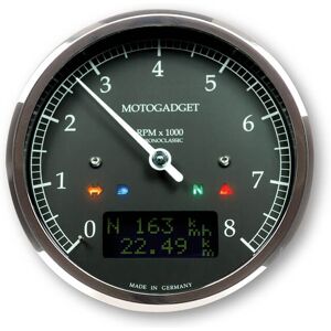 motogadget Motoscope classic Drehzahlmesser DarkEdition -8.000 U/min  Silber