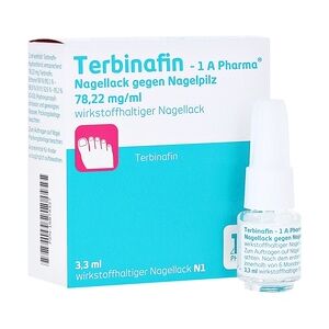 1 A Pharma Terbinafin-1A Pharma Nagellack gegen Nagelpilz 78,22mg/ml Wirkstoffhaltiger Nagellack 3.3 Milliliter