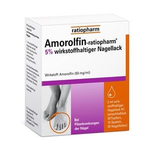 Amorolfin-ratiopharm® 5 % - bei Nagelpilz Wirkstoffhaltiger Nagellack 3 Milliliter